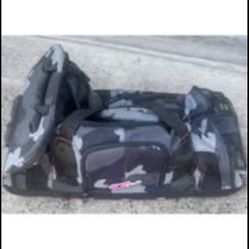 Fox Moto Motocross Racing Roller Duffle Camo Gear Bag Handle L 31 x W 15 x H 17