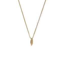 Alex and Ani 14kt gold over .925 sterling silver dainty feather necklace pendant