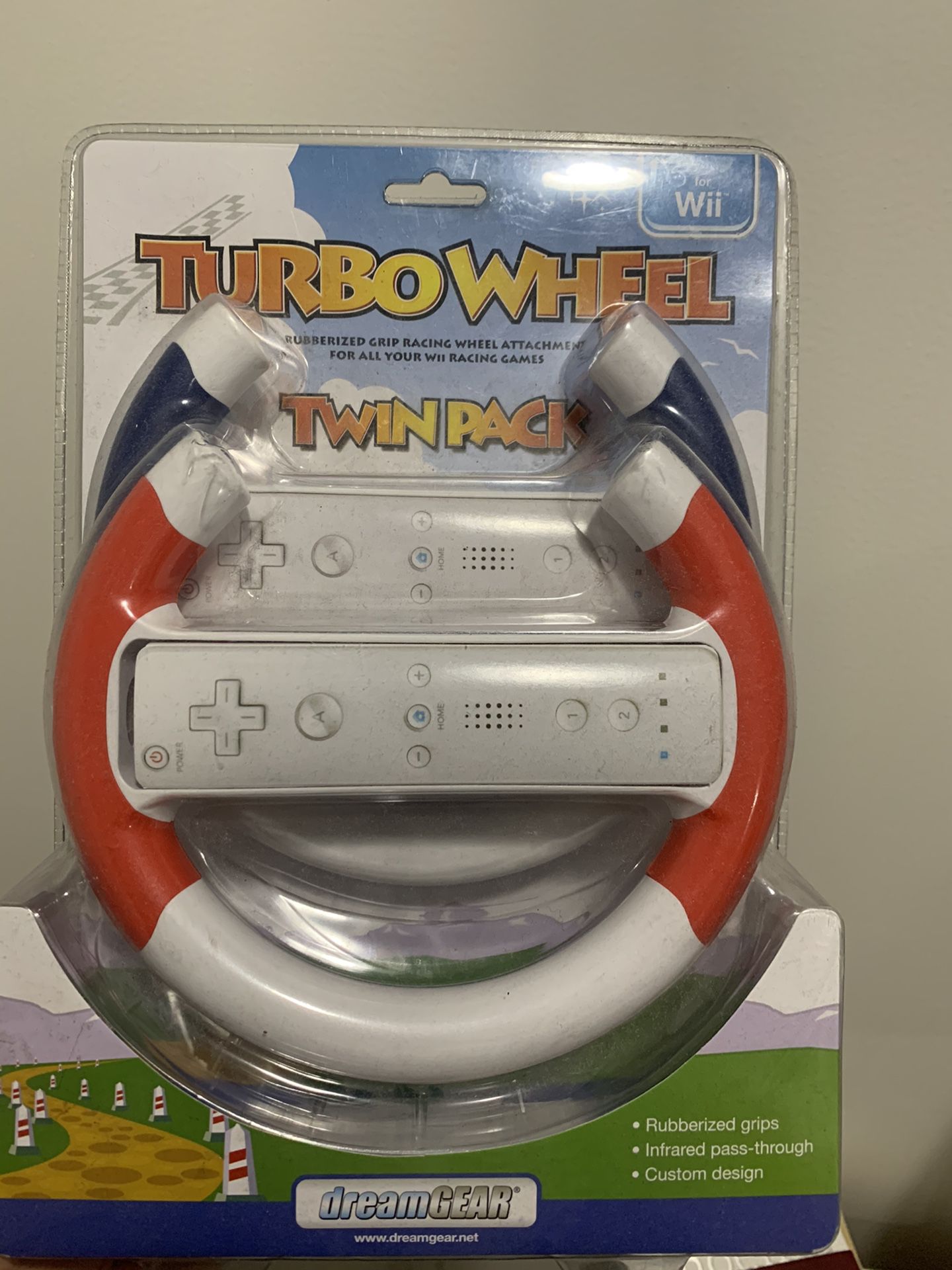 Turbo wheel Twin Pack for Wii (controllers not included, just wheels)