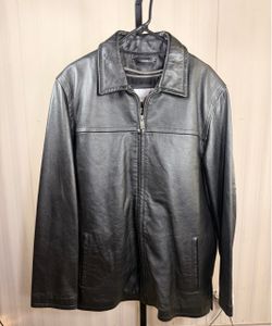 Wilsons Leather M. Julian Men's Black Leather Zip Jacket Thinsulate Lined M