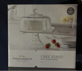 Threshold Glass Cake Stand with Dome