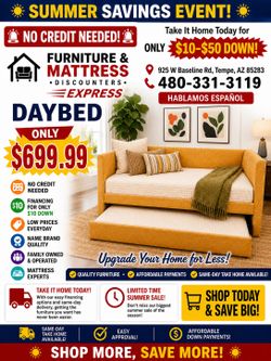 DAYBED  TAKE HOME TODAY WITH ONLY $10 DOWN