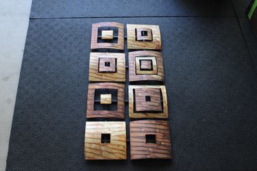 Modern Geometric Metal Wall Art – 31” x 15”