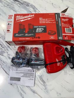 Milwaukee M12 5.0 high output battery kit