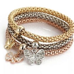 NEW 3 piece butterfly bracelet