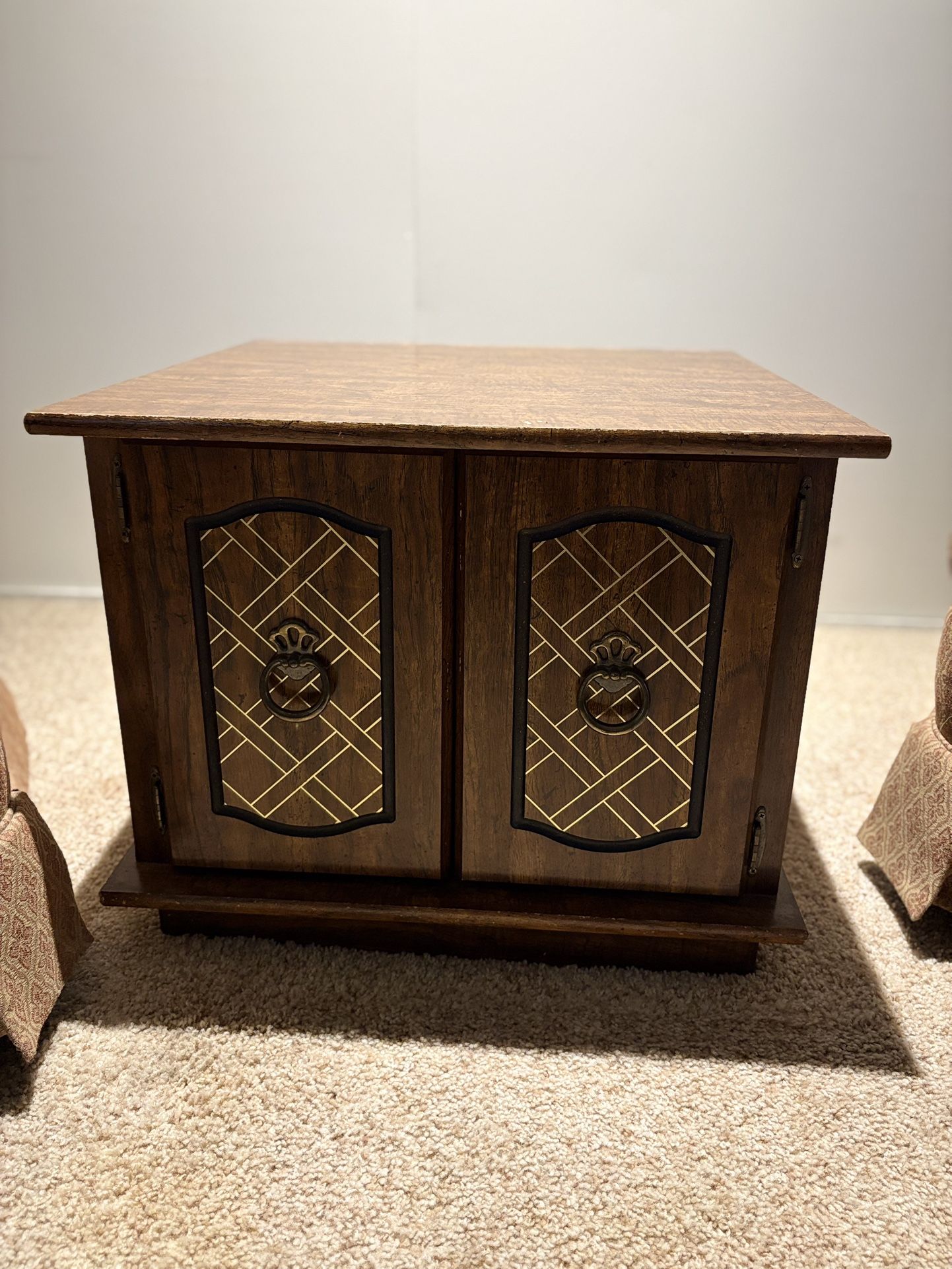 Vintage Square Wooden Cabinet/Coffee Table/Night Stand