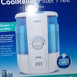 Vicks Cool Relief Filter Free Humidifier Nib