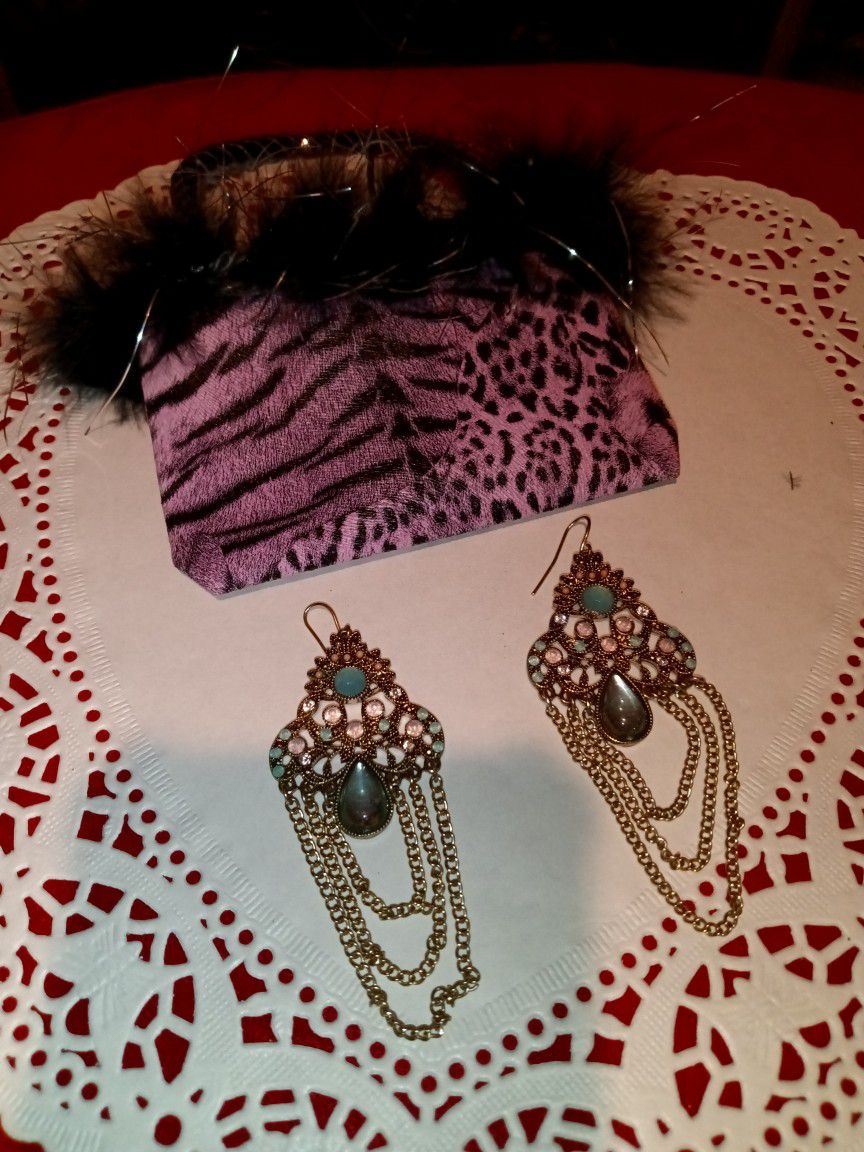 Earrings With Decorative Bag