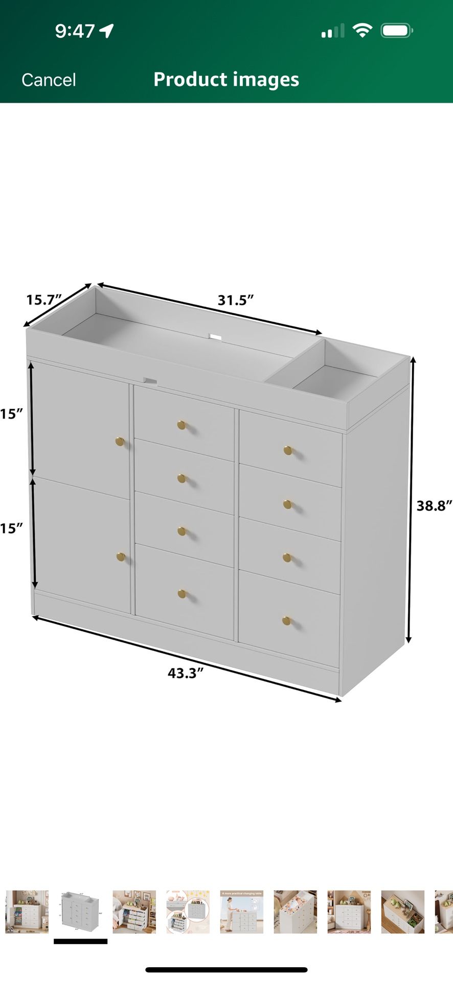 Changing Table With Drawers