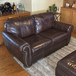 Leather sofa set