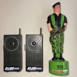 1982 G.I. Joe Walkie Talkies And 1986 Hasbro Warrant Officer Soap Bottle