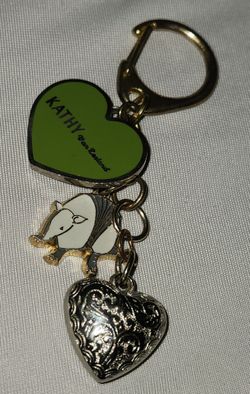 NEW WITHOUT TAGS KATHY VAN ZEELAND HEART KEYCHAIN KEY CHAIN FOB