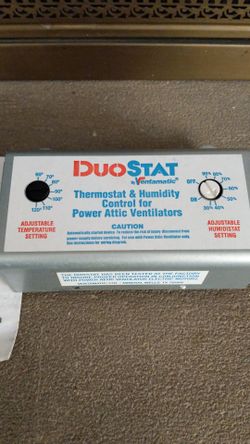 Attic fan thermostat