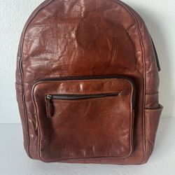 Genuine Leather Backpack Laptop Back
