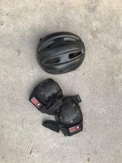 helmet and knee pads