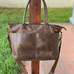 Genuine Leather Tote Or Diaper Bag 