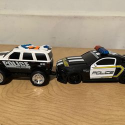 Police car and police SUV with sounds