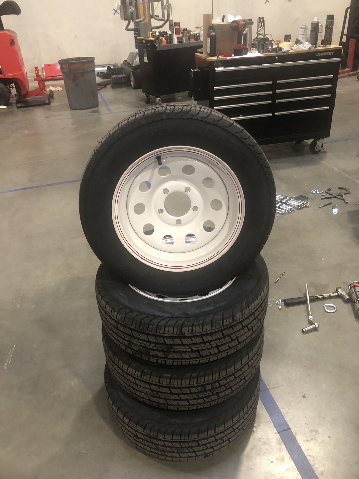 New Tires and Wheels never used Tires 185/65R14 5-4.5 Bolt Zero Offset