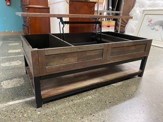 ASHLEY Industrial Lift-Top Coffee Table