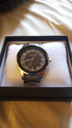 Beautiful men's Kenneth Cole stainless steel, transparency watch, water resistant, $35