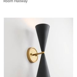 Black Gold Wall Lamp