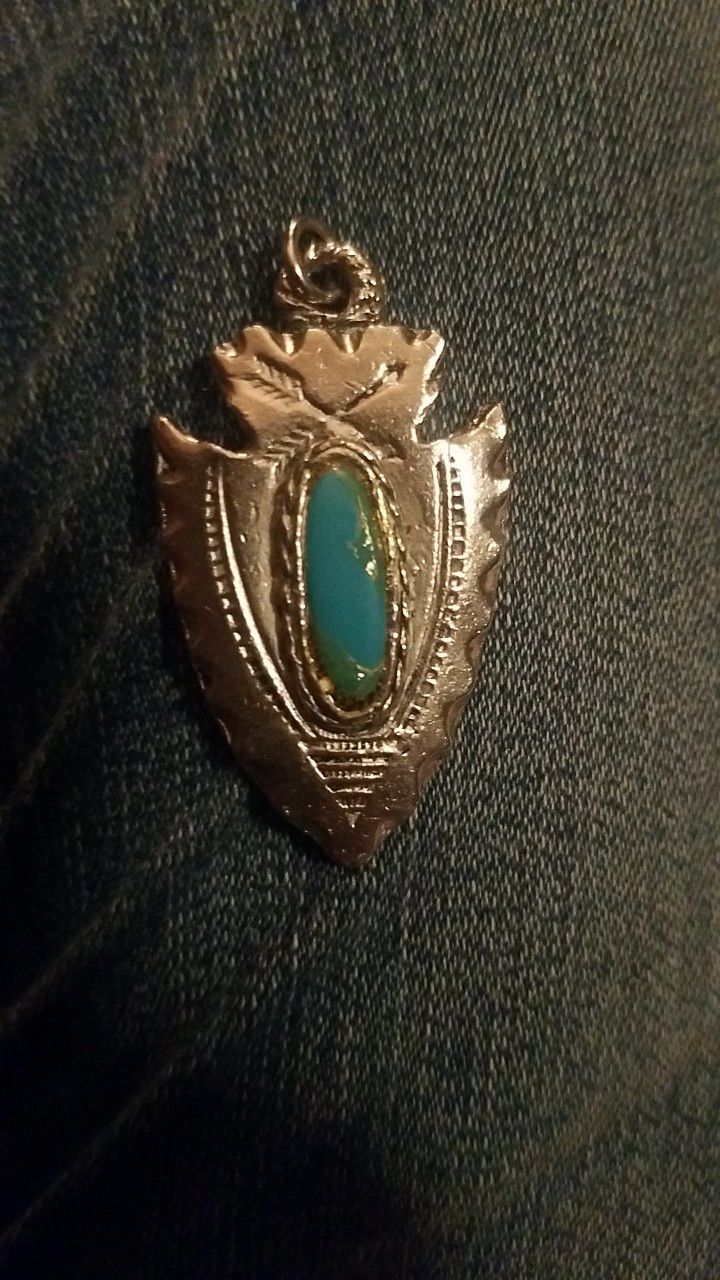Silver and Turquoise  Pendant 