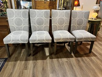 Upholstered Dining Chair Set, New Like Condition 