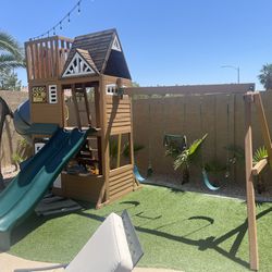 Outdoor Swing Set Play Ground With Slide