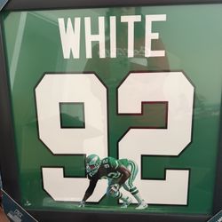 Philadelphia Eagles R White Framed Picture