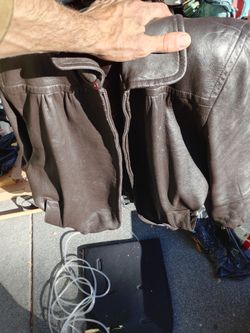 Chosen Brown Leather Bomber Jacket