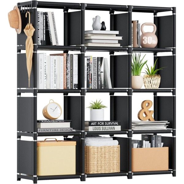 Book Shelf , 12 Cube Storage Organizer
