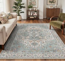 New- Large Vintage Floral Rug 8x10