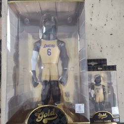 Funko Gold LeBron James Vinyl Figure 12" & 6" Mini Figure