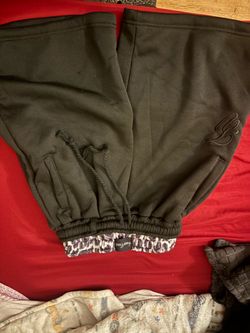 Black Sweatpants with Drawstring Waist