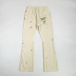 Gallery Dept Lettering Logo Splatter Trousers Mens White