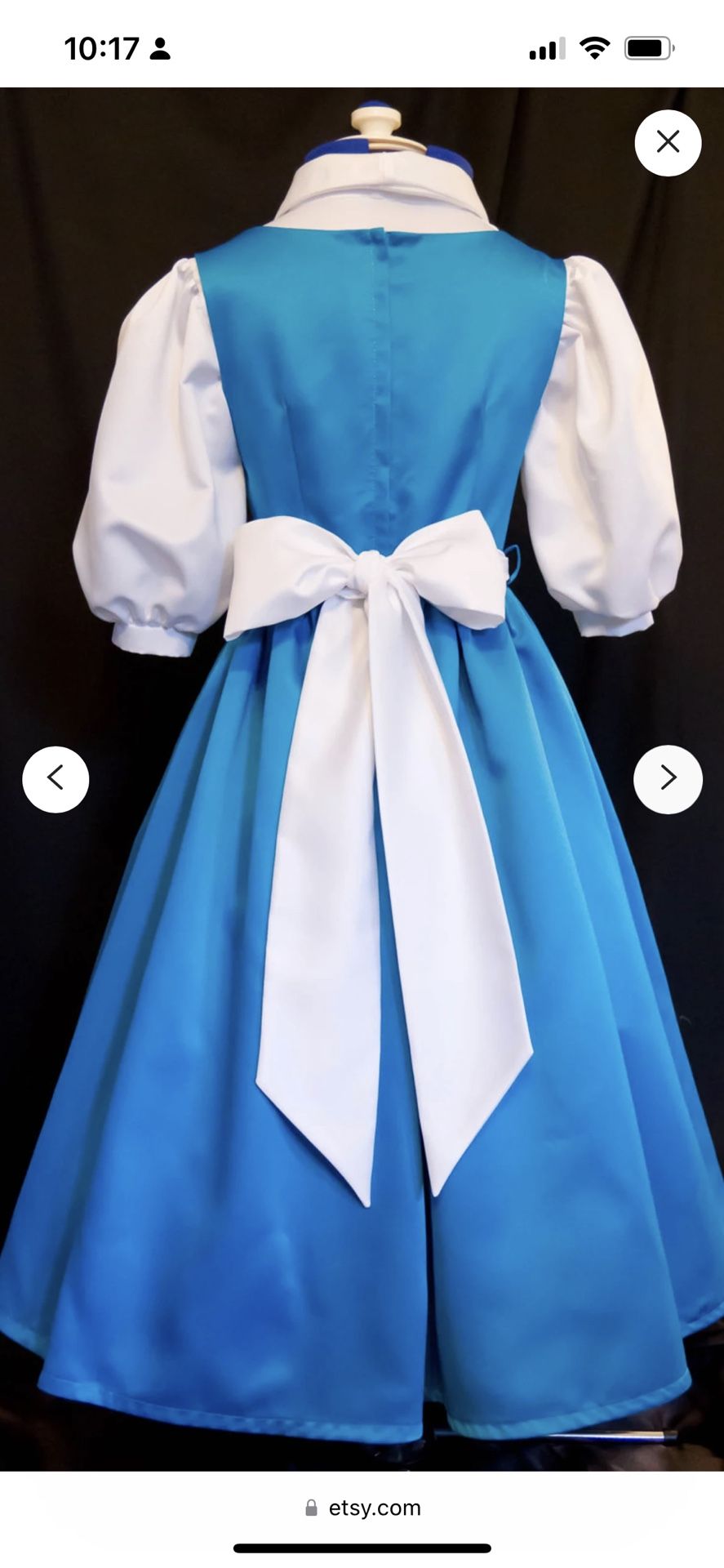 open lace back dress Princess Belle OUAT princess adult version Once Upon a time blue dress –  Mermaidcosplay