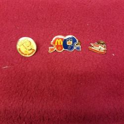 Set Of 3 Lapel /hat Tacs  McDonalds