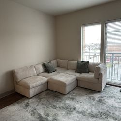 Designer Cream Modular Sectional