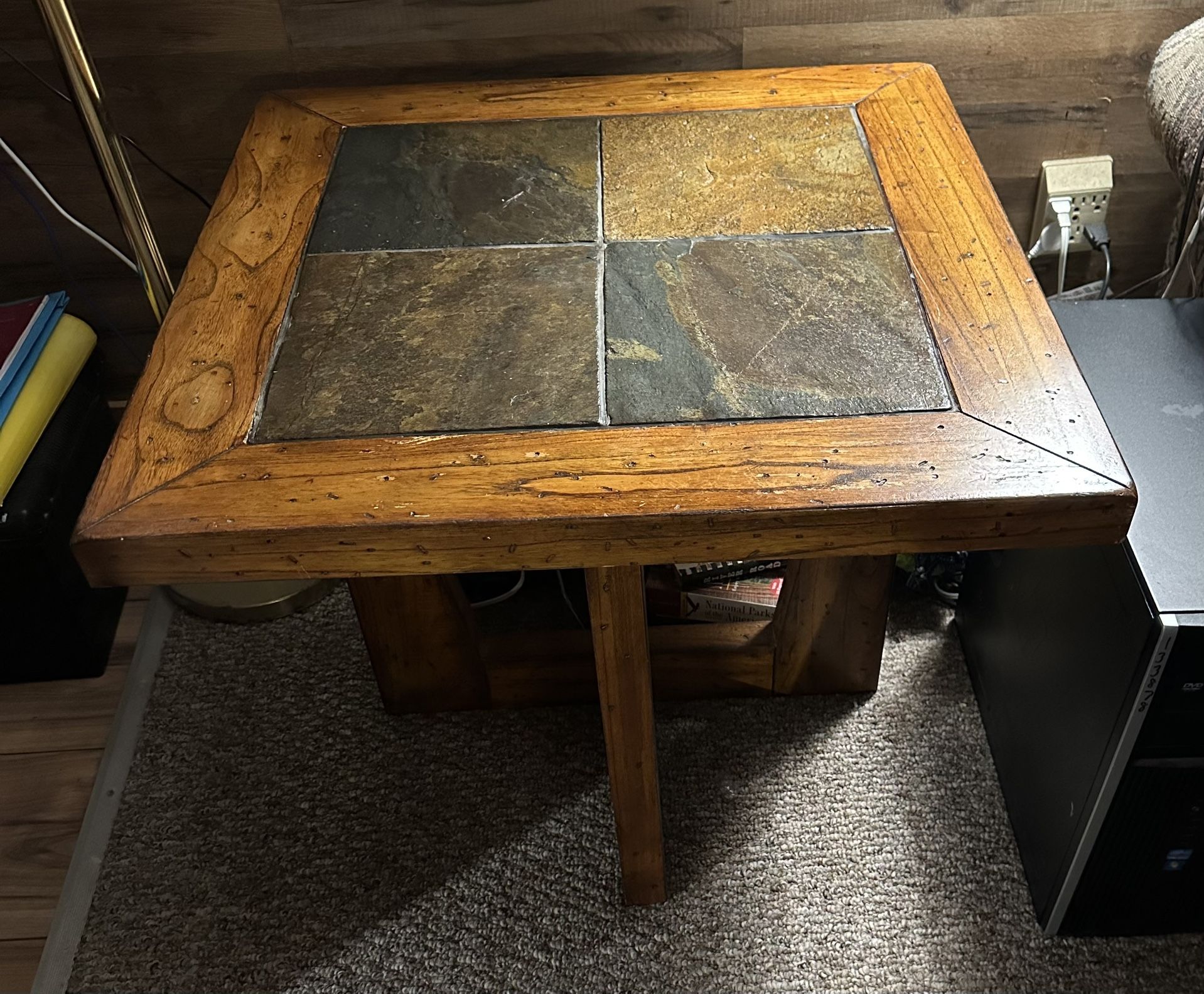Matching Slate Coffee End Table & TV Table