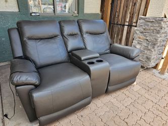 Electric sofa with LED lighting.