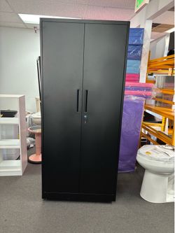 New 72” 5 Tier Metal Storage Cabinet with Lock (have small dent)