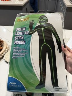 Green Light Up Stick Figure Costume