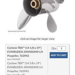 Cyclone Stainless Steel  Propellers LH & RH