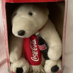 Coca-Cola Plush Collection Polar Bear in Original Box.