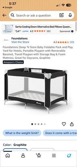 Pack and play baby