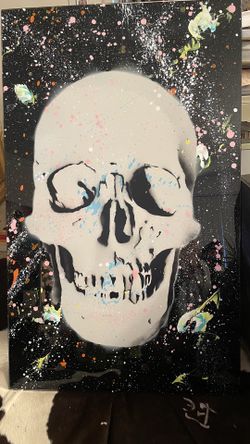 BIG SKULL POP-ART ORIGINAL PAINTING