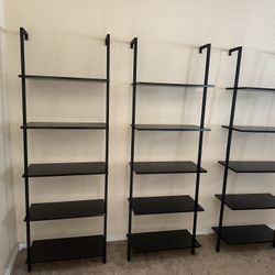 3 Black Book Shelves