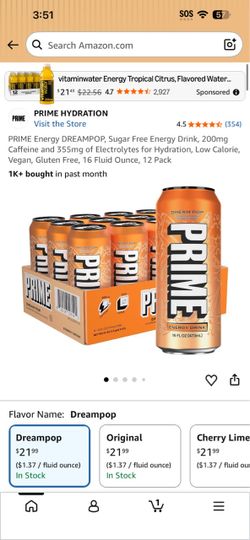 PRIME Energy Drink Dreampop 12 Pack