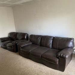 Couch and Love Seat (brown)