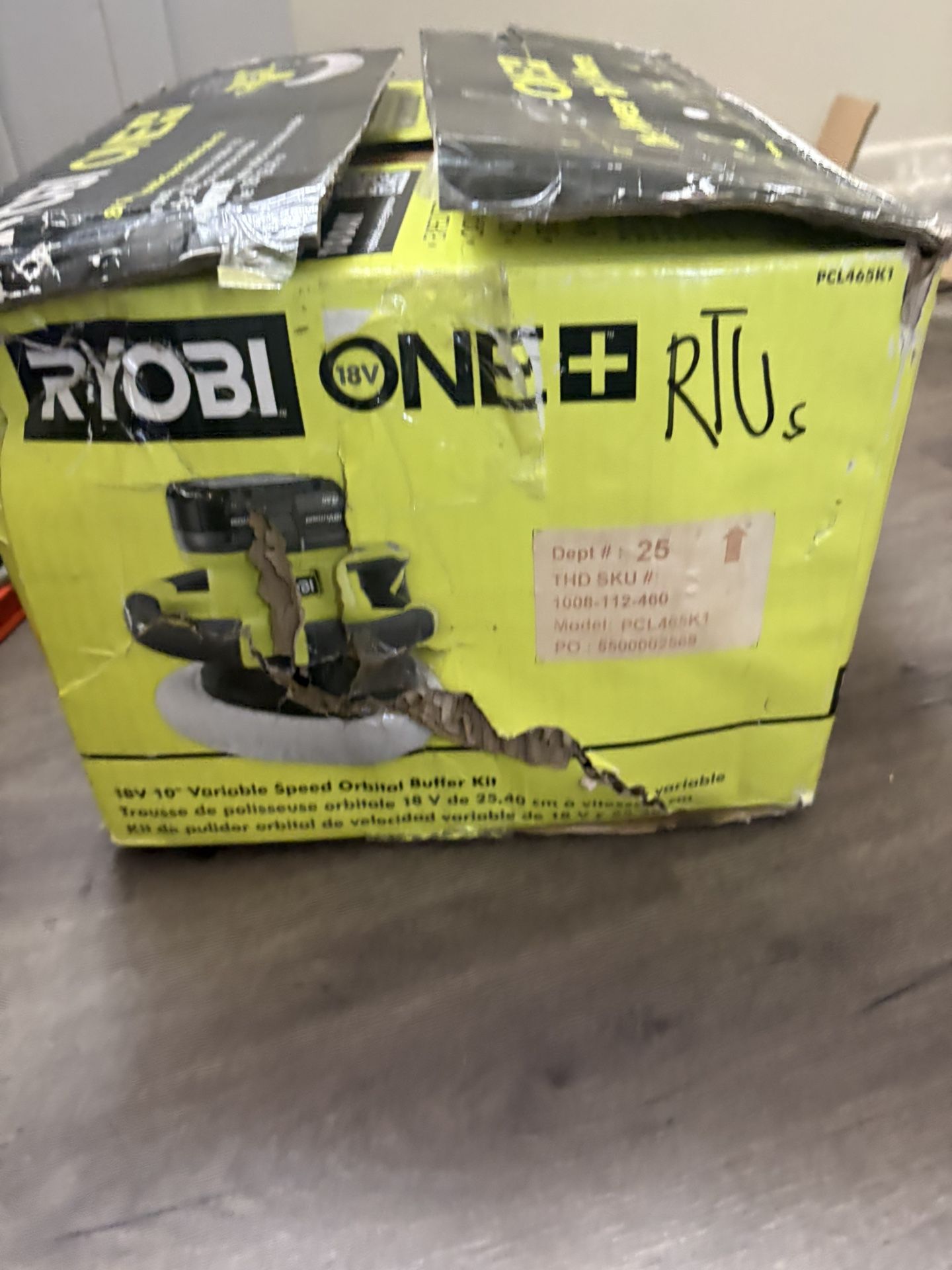 Ryobi 18V Orbital Buffer Kit โ New Tool, Includes Battery & Charger